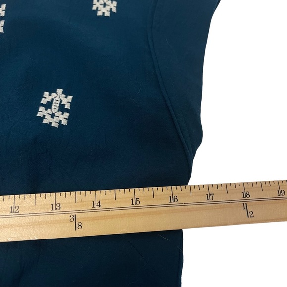 Anthropologie Floreat Avian Mist Sheath Teal Tourquoise Embroidered Mini… - Picture 13 of 14